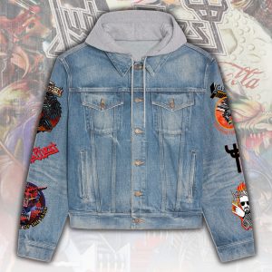 Judas Priest Women's Denim Hood Jacket - ANHNV 3668