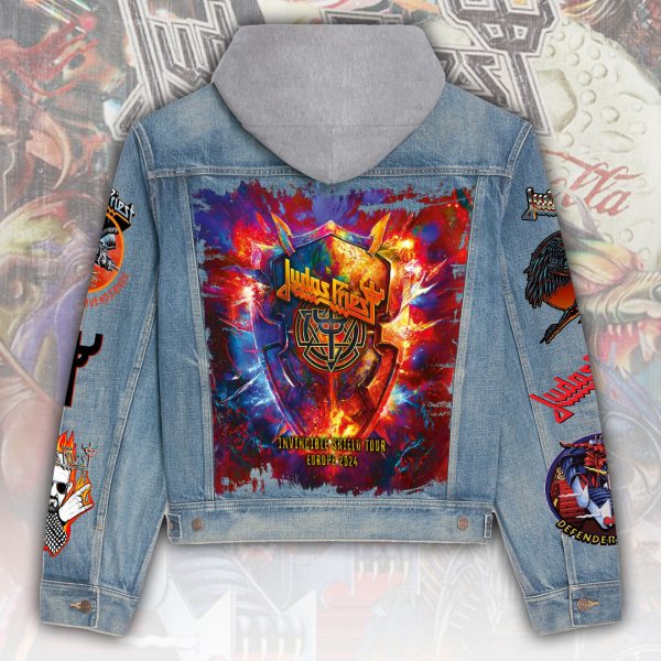 Judas Priest Women's Denim Hood Jacket - ANHNV 3668