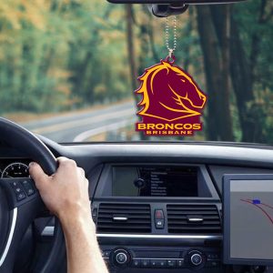 Brisbane Broncos Custom shape 1-sided Acrylic Car Ornament - TANTN 4348