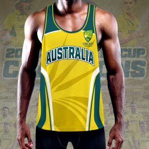 Cricket Australia Y-Back Muscle Tank Top - VANDH 2308