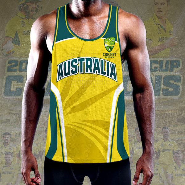 Cricket Australia Y-Back Muscle Tank Top - VANDH 2308