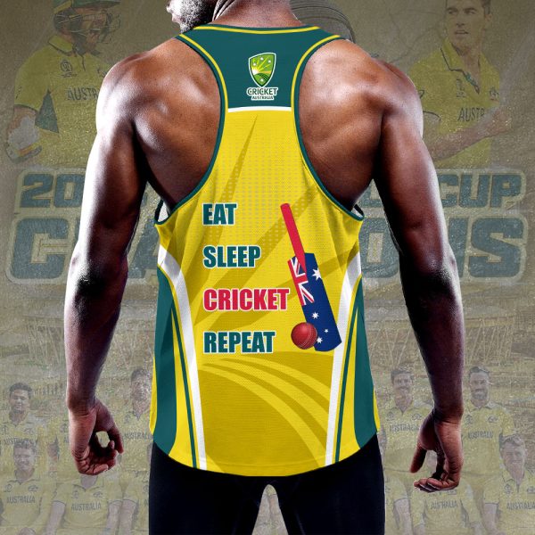 Cricket Australia Y-Back Muscle Tank Top - VANDH 2308