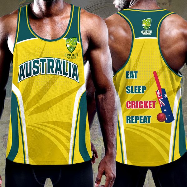 Cricket Australia Y-Back Muscle Tank Top - VANDH 2308