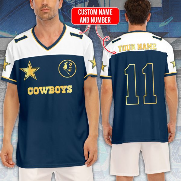 Personalized Dallas Cowboys 3D Football Jersey - VANDH 2260