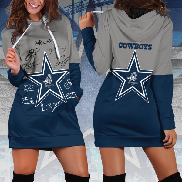 Dallas Cowboys 3D Hoodie Dress - VANDH 2237