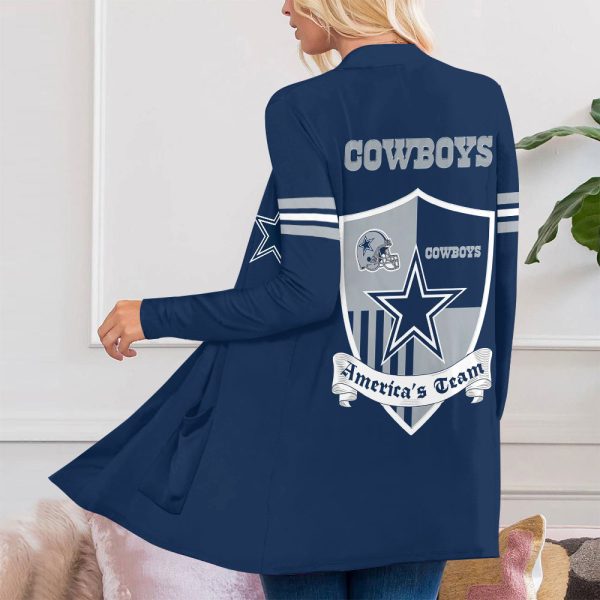 Dallas Cowboys Women’s Patch Pocket Cardigan – VANDH 2186