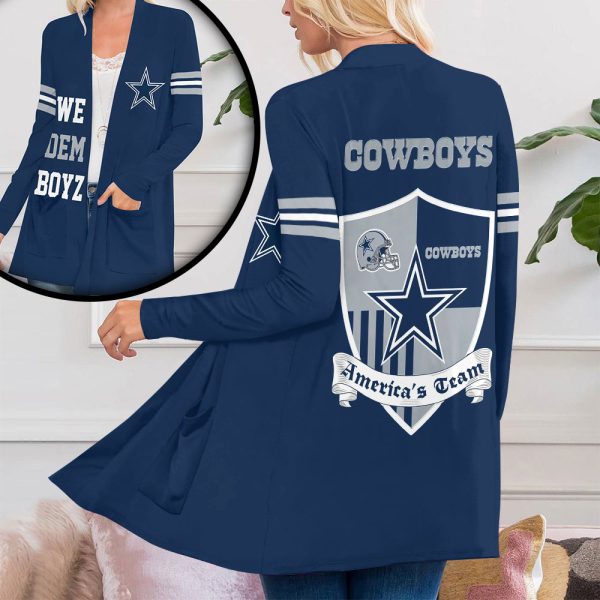 Dallas Cowboys Women’s Patch Pocket Cardigan – VANDH 2186