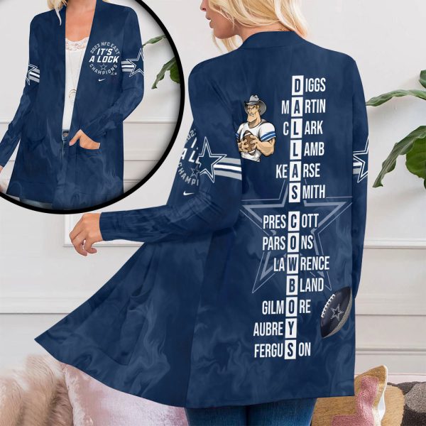 Dallas Cowboys Women’s Patch Pocket Cardigan – VANDH 2190