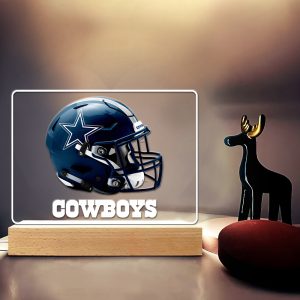 Dallas Cowboys Led Light with Wooden Base (7 Colors) - HOATT 4214