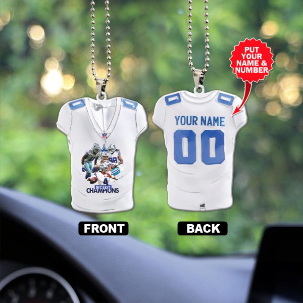 Personalized Dallas Cowboys Custom Shape 2-sided Acrylic Car Ornament – HOATT 4158