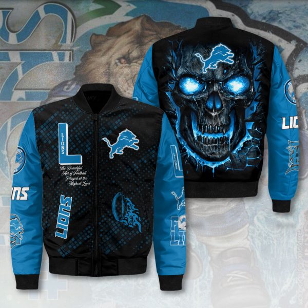 Detroit Lions 3D Bomber Jacket - VANDH 2324