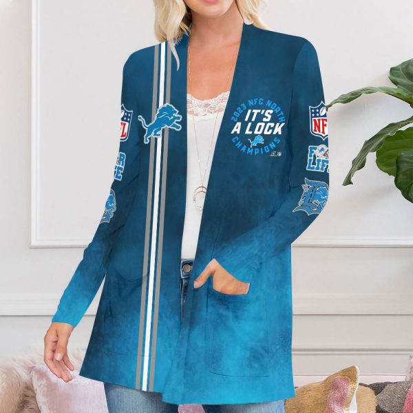 Detroit Lions Women’s Patch Pocket Cardigan – VANDH 2204