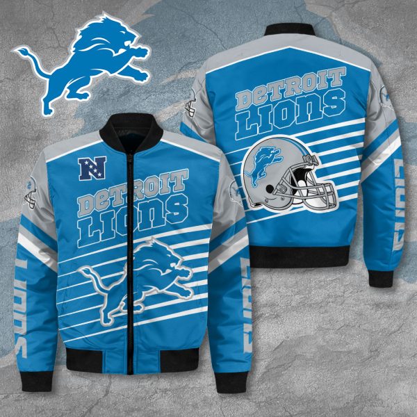 Detroit Lions 3D Bomber Jacket - VANDH 2146