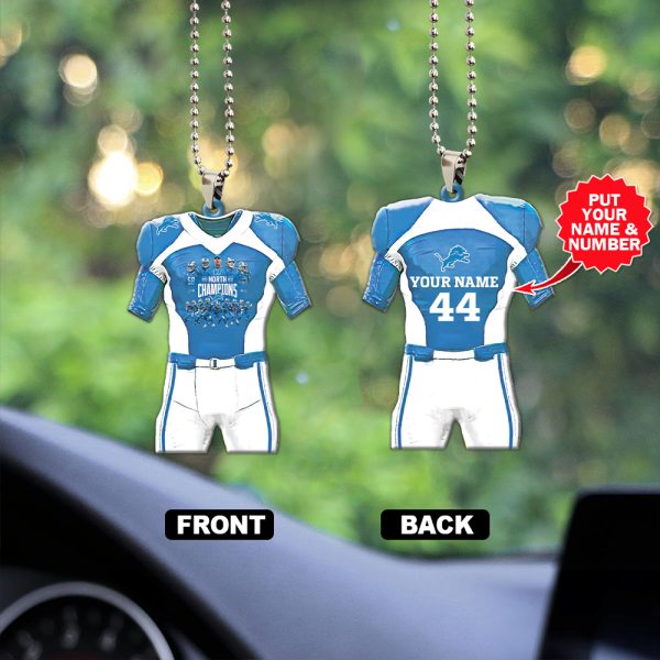 Personalized Detroit Lions Custom Shape 2-sided Acrylic Car Ornament – HOATT 4153