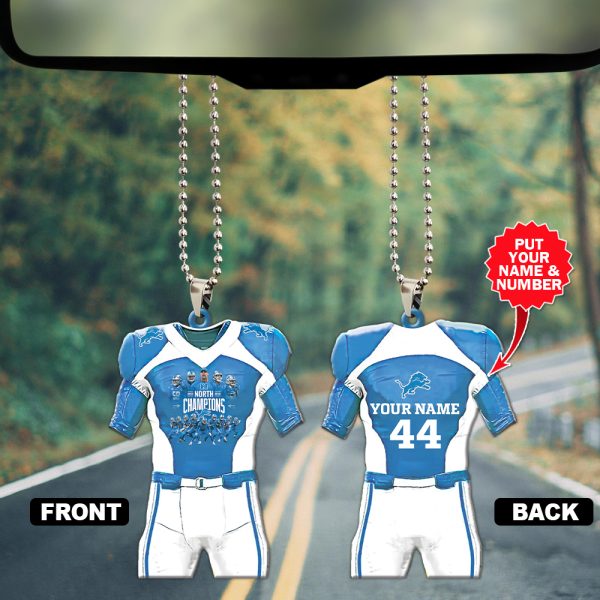 Personalized Detroit Lions Custom Shape 2-sided Acrylic Car Ornament – HOATT 4153