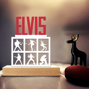 Elvis Presley Led Light with Wooden Base (7 Colors) - HOATT 4270