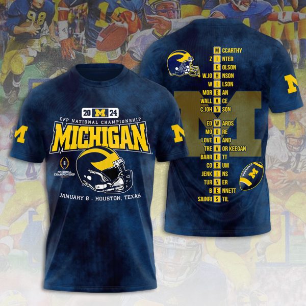 Michigan Wolverines Football 3D Apparel - VANDH 2187