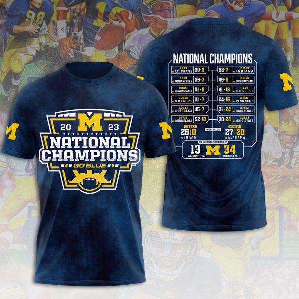 Michigan Wolverines Football 3D Apparel - VANDH 2197