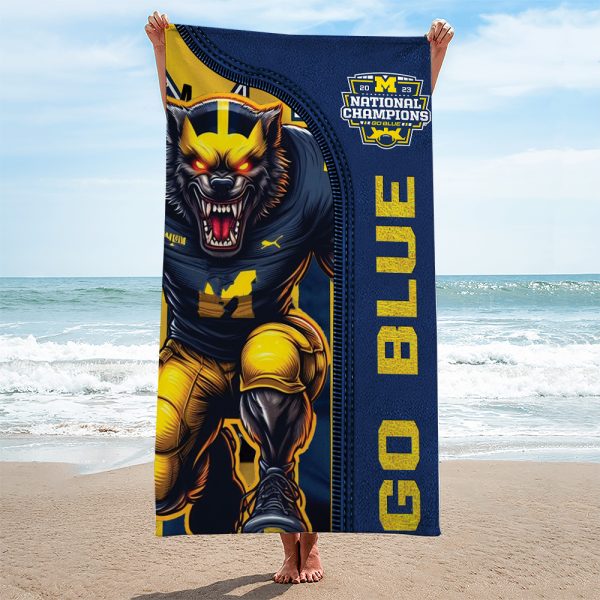 Michigan Wolverines Football Rectangle Beach Towel - MAITM 5629