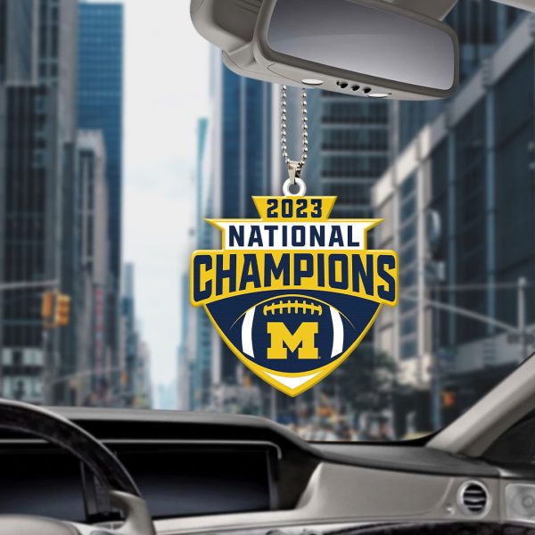 Michigan Wolverines Football Custom Shape 2-sided Acrylic Car Ornament - MAITM 5996