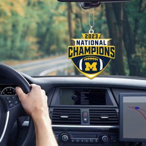 Michigan Wolverines Football Custom Shape 2-sided Acrylic Car Ornament - MAITM 5996