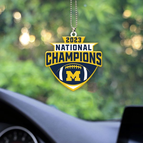 Michigan Wolverines Football Custom Shape 2-sided Acrylic Car Ornament - MAITM 5996