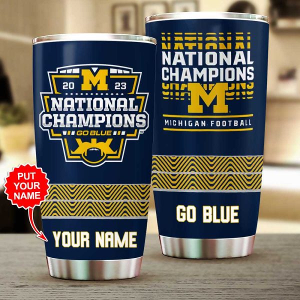 Personalized Michigan Wolverines Football Tumbler Cup - MAITM 5461