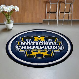 Michigan Wolverines Football Foldable Round Rug - MAITM 5547