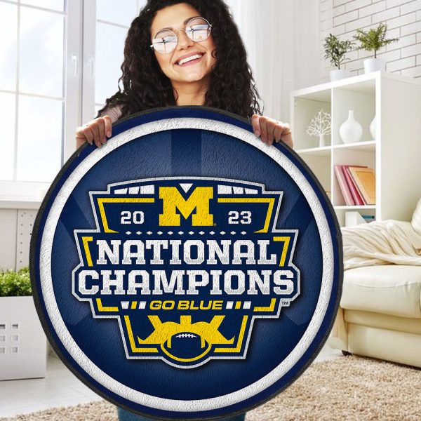 Michigan Wolverines Football Foldable Round Rug - MAITM 5547