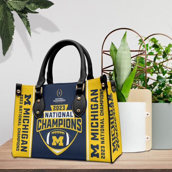 Michigan Wolverines Football Leather HandBag - MAITM 5455