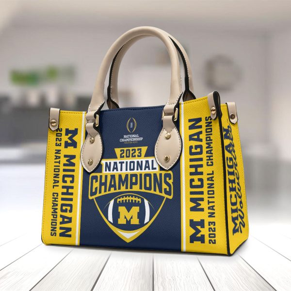 Michigan Wolverines Football Leather HandBag - MAITM 5455