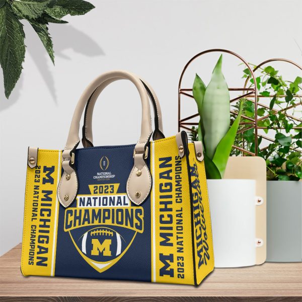 Michigan Wolverines Football Leather HandBag - MAITM 5455