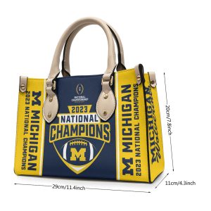 Michigan Wolverines Football Leather HandBag - MAITM 5455