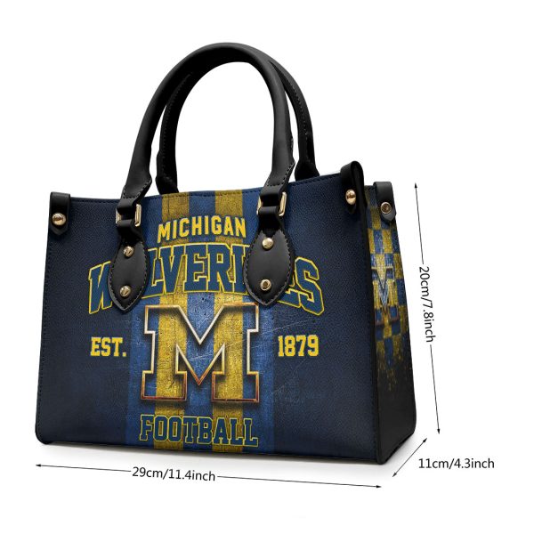 Michigan Wolverines Football Leather HandBag - VANDH 2228