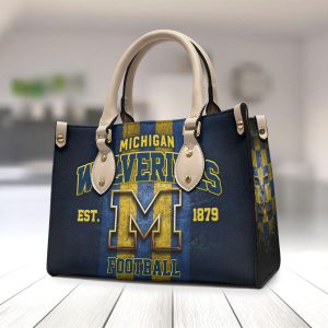 Michigan Wolverines Football Leather HandBag - VANDH 2228