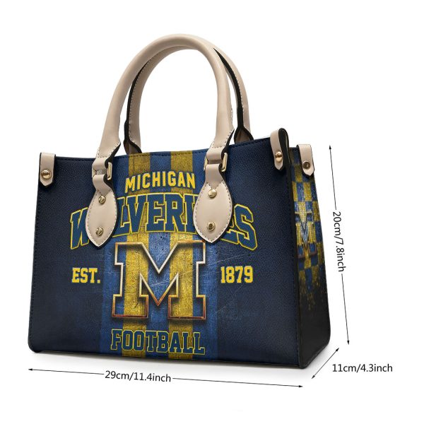 Michigan Wolverines Football Leather HandBag - VANDH 2228