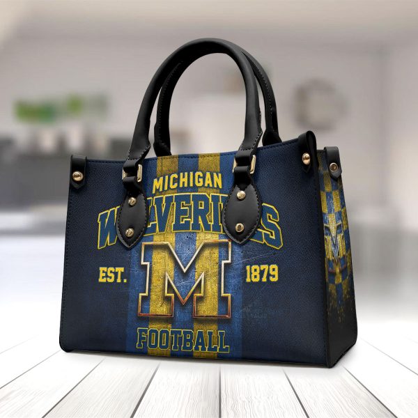 Michigan Wolverines Football Leather HandBag - VANDH 2228