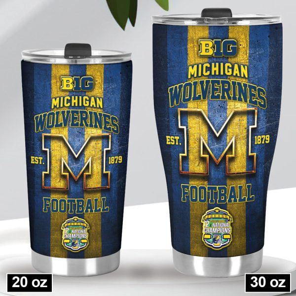 Personalized Michigan Wolverines Football Tumbler Cup - VANDH 2261