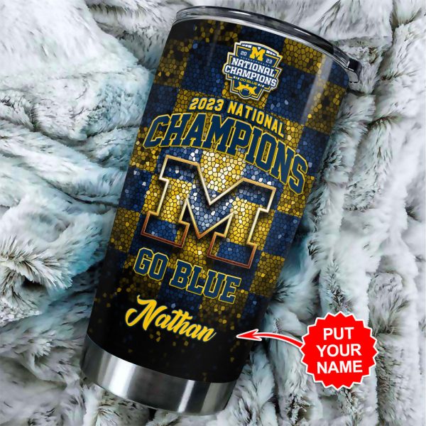 Personalized Michigan Wolverines Football Tumbler Cup - VANDH 2261