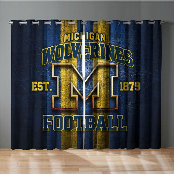 Michigan Wolverines Football Window Curtain - VANDH 2231