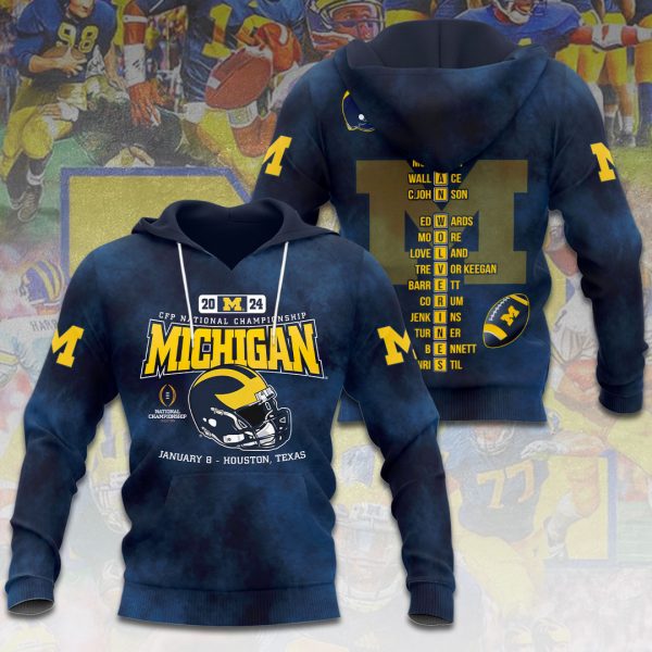 Michigan Wolverines Football 3D Apparel - VANDH 2187