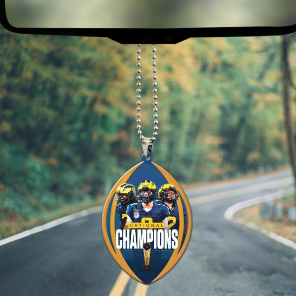 Michigan Wolverines Football Custom Shape 2-sided Acrylic Car Ornament - HOATT 4181