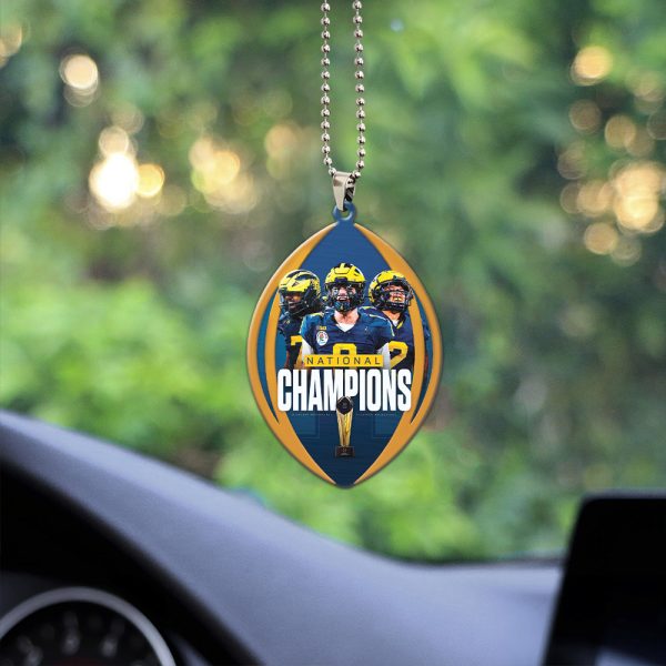 Michigan Wolverines Football Custom Shape 2-sided Acrylic Car Ornament - HOATT 4181