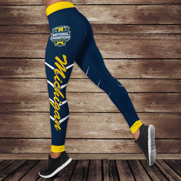 Michigan Wolverines Football 3D Leggings - VANDH 2225