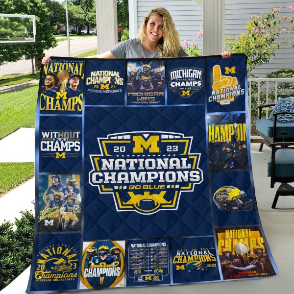 Michigan Wolverines Football Quilt Blanket - HOATT 4180