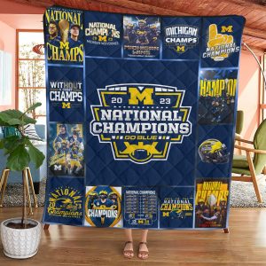 Michigan Wolverines Football Quilt Blanket - HOATT 4180