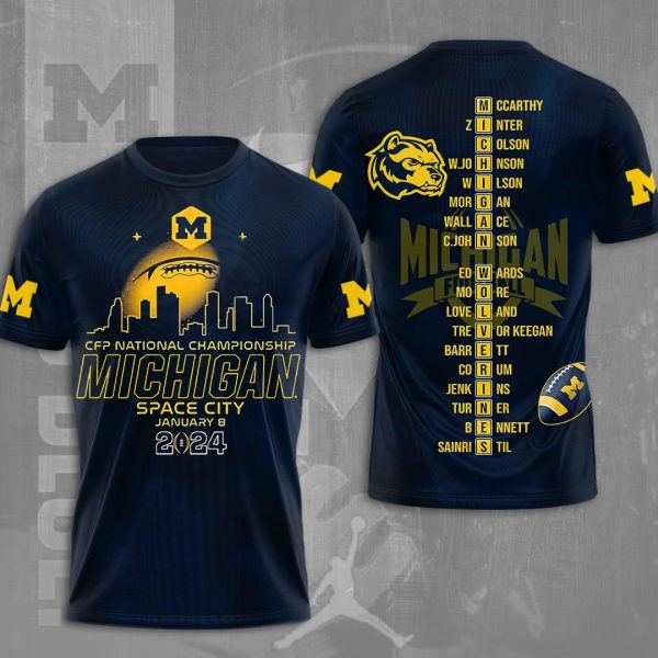 Michigan Wolverines Football 3D Apparel - NGHIAVT 1296