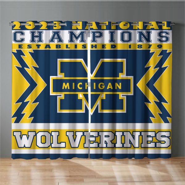 Michigan Wolverines Football Window Curtain - VANDH 2226