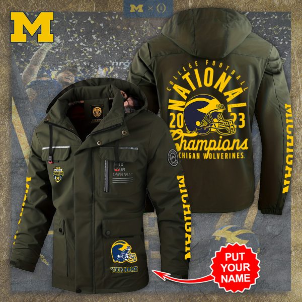 Personalized Michigan Wolverines Football 2D Parka Jacket - TANTN 4119