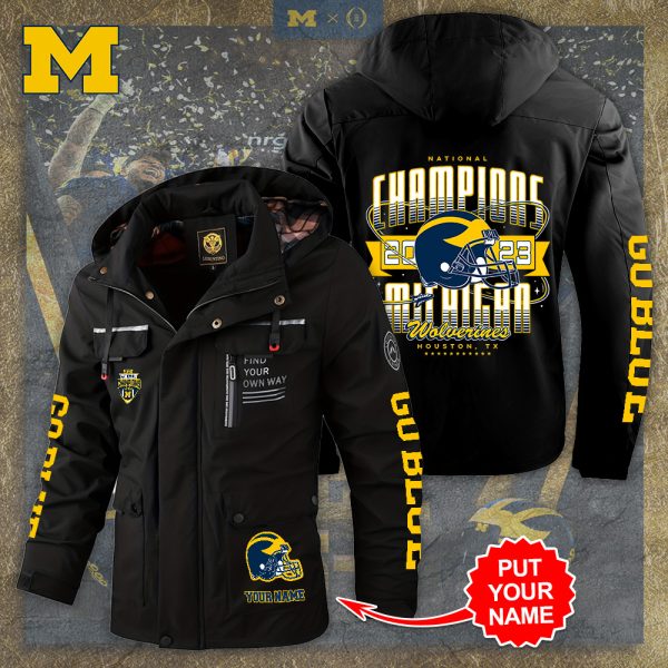 Personalized Michigan Wolverines Football 2D Parka Jacket - TANTN 4120